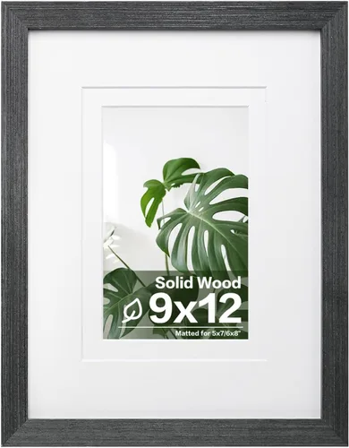 Vista 244 de Egofine - Portarretratos de 4 x 6 pulgadas, de madera maciza con plexiglás, para fotos de 3.5 x 5 con paspartú o de 4 x 6 sin paspartú, para colocar
