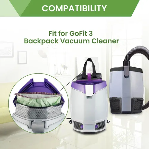 Vista 3 de Paquete de 20 bolsas de microfiltro Intercept 107666 compatibles con aspiradora ProTeam GoFit 3, mochila de 3 cuartos de galón