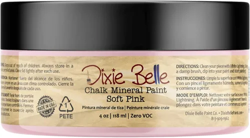 Vista 219 de Pintura para muebles con acabado de tiza Dixie Belle Paint Company - Amatista (4oz) - Pintura mineral de tiza chic púrpura profundo mate