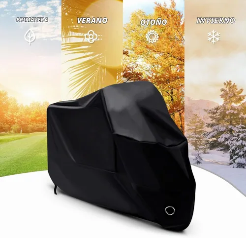 Vista 4 de LIHAO Cubierta impermeable para motocicleta 190T, cubierta de bicicleta al aire libre, color negro Rain Cover, UV Dust Protection, Elastic Hem