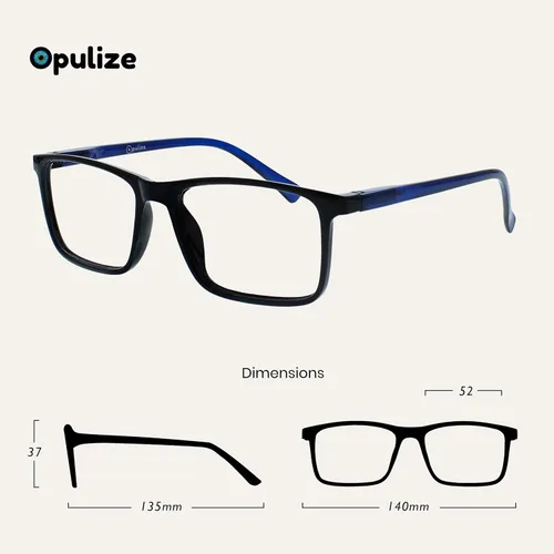 Vista 2 de Opulize Modern Rectangular Reading Glasses
