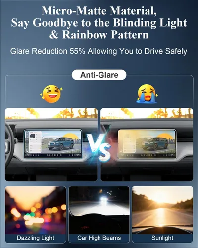 Vista 4 de BIBIBO Matte Anti-Glare for New 2027 Rivian R2 Screen Protector 15.6" Navi