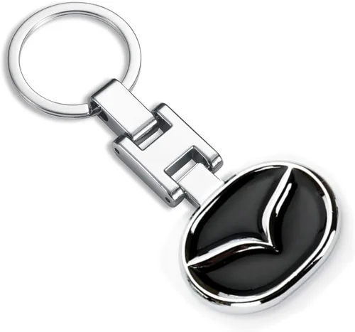 Vista 6 de Llavero creativo con logotipo de coche 3D, llavero de metal cromado y aleación de coche, regalos para mujeres y hombres, tamaño universal