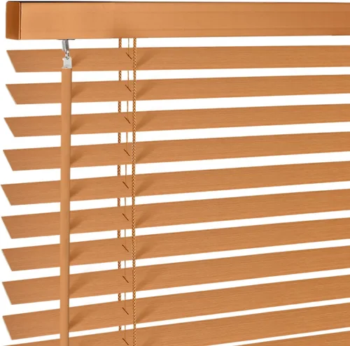 Vista 30 de Persianas de madera real de 2 pulgadas para ventanas de interior, persianas venecianas opacas de madera maciza, tamaño personalizado, color cereza