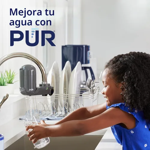 Vista 9 de PUR Plus - Sistema de filtración de agua para montaje en grifo vertical, filtro de agua reductor de plomo para grifo de fregadero, fácil