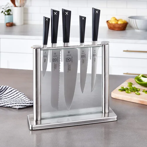 Vista 5 de Mercer Culinary Züm - Juego de bloques forjados (6 piezas, acero inoxidablevidrio)