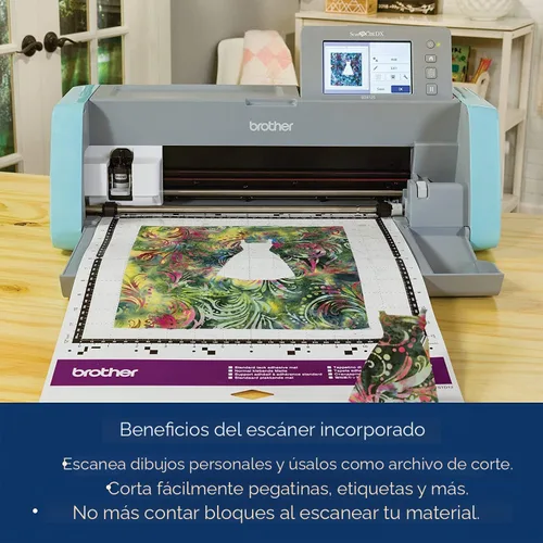 Vista 3 de Brother Máquina de corte de bricolaje SDX125e, ScanNCut + alfombrillas + cuchillas