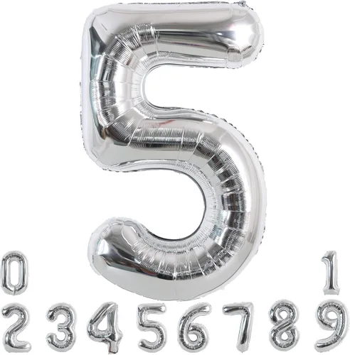 Vista 44 de Globos de números grandes, negros, de 40 pulgadas