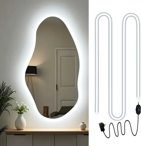 Vista 9 de Tira LED de silicona de 16 pies, color blanco, sin manchas debajo del gabinete 5M/16ft silicone strip, no light spots Plug-in step dimming. Blanco