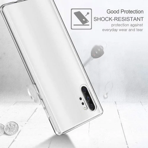 Vista 5 de Funda para teléfono transparente + 3 piezas de película de vidrio templado para Oppo Realme 6 Pro (6.6 pulgadas), protector de pantalla HD + funda