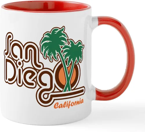 Vista 66 de CafePress Taza de café de cerámica de 11 oz (11.0 fl oz) de San Francisco Blanco - Taza San Francisco