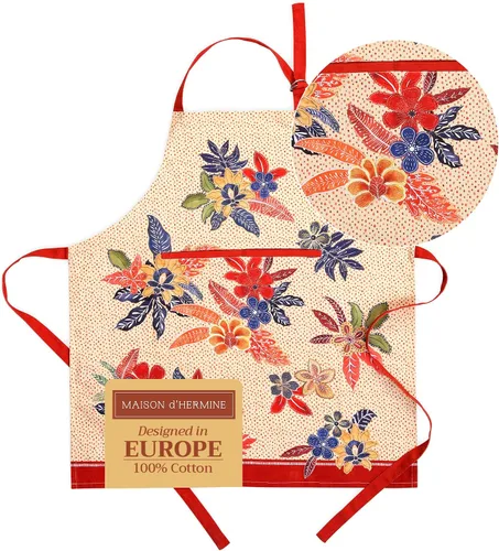 Vista 297 de Maison d' Hermine Delantales para mujer con bolsillo, 100% algodón (27.50 x 31.50 pulgadas)