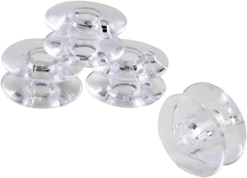 Vista 2 de Cutex Plástico transparente clase 66 compatible con bobinas de máquina de coser Singer Brand – Paquete de 12