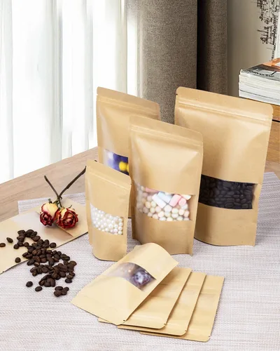 Vista 7 de Bolsas de papel kraft para pie, 200 paquetes, 3.5 x 5.5 pulgadas, almacenamiento de alimentos, Navidad