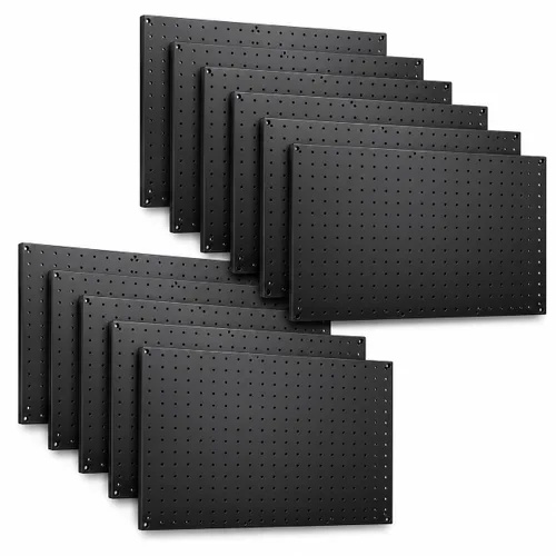 Vista 7 de Fabricado en Estados Unidos – Organizador de pared Nerf Gun Pegboard 3 paneles de 24 x 16 pulgadas – 72 pulgadas de ancho – Kit P-202 B
