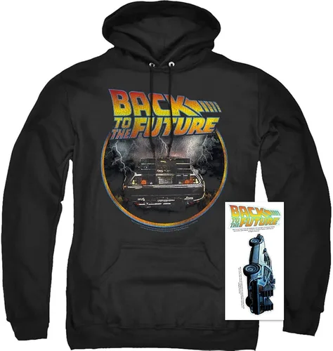 Vista 2 de Popfunk Sudadera con capucha y calcomanías de Delorean Classic Back to the Future