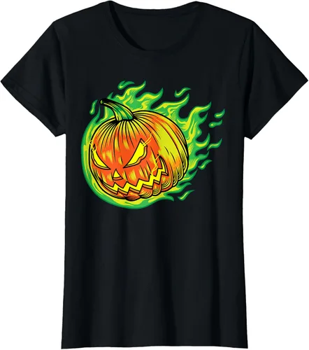 Vista 7 de Jack o Lantern - Camiseta de Halloween para niños, niñas, hombres, mujeres, Negro, S