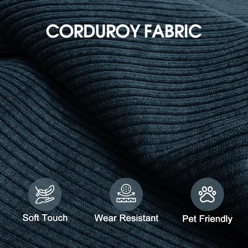 Vista 6 de Sofá modular de 78.8 pulgadas, sofá cama convertible con respaldo de almohada, sofá cama de nube sin hueso, futón en forma de L para sala de estar