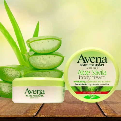 Vista 4 de Avena Aloe Savila Crema Corporal.. Hidratante, Regenera, Nutritiva. 6.7 oz... amtc by Instituto Espanol