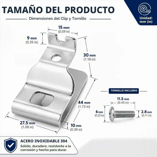 Vista 3 de Paquete de 2 clips para cinturón DEWALT N268241 N086039 con 2 PIEZAS
