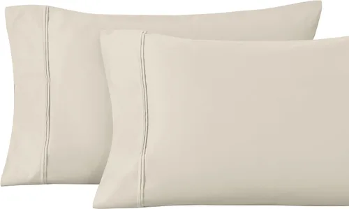 Vista 8 de Superior Juego de fundas de almohada estándar de 1200 hilos, 100% algodón egipcio, suave y transpirable, 2 piezas, color verde azulado