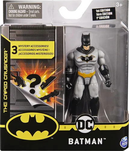 Vista 2 de Batman - Figura de acción de renacimiento de 3.9 in con 3 accesorios misteriosos, Misión 1