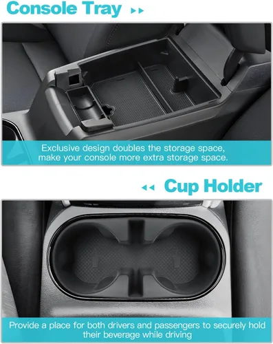 Vista 3 de CDEFG 2 piezas para 2025 2026 Chevy Colorado GMC Canyon Organizador de bandeja para consola central para 2023-2025 2026 Chevy Colorado GMC Canyon