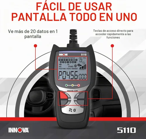 Vista 3 de INNOVA 5110 Check Engine Code Reader - Super Simple Car Scanner for All Levels - Works on Most 1996 & Newer OBDII Cars