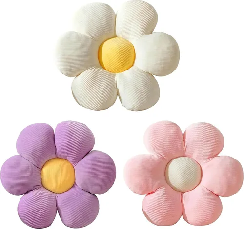 Vista 17 de Almohada de flores, almohadas azules, lindas margaritas, cojín decorativo para el hogar, para cama, sofá, sofá