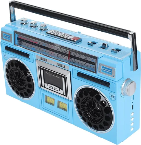 Vista 8 de Reproductor de cinta de casete portátil - Reproductor de casete retro, FM MW SW1 SW2 Radio estéreo, grabadora de reproductor de cinta de casete