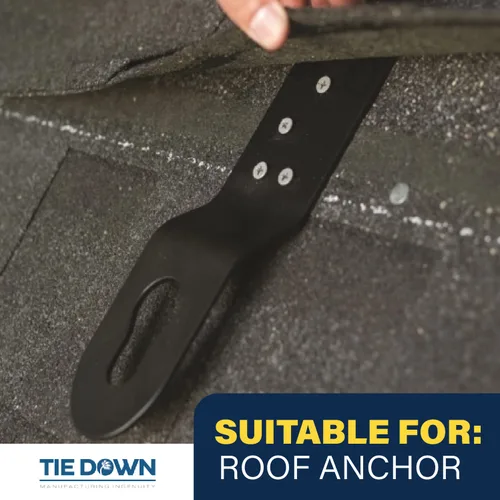 Vista 6 de Tie Down Anclaje de techo con clip de enganche, paquete de 3 – Anclajes de techo para seguridad de techo y protección contra caídas Puntos