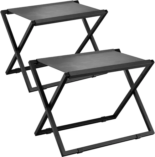 Vista 8 de IBUYKE Soporte de equipaje para todos los tamaños de maleta, soporte de equipaje de metal, soporte plegable para maleta, fácil de montar