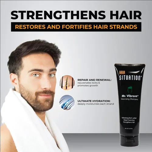 Vista 5 de Hair Situation Mr. Cool Wet Look Gel para el cabello, fijación fuerte, alto brillo y fórmula sin alcohol. Champú voluminizador Mr. Vibrant