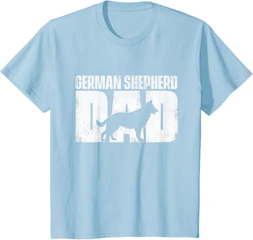 Vista 9 de Camiseta de pastor alemán para el día del padre del dueño de perros caninos, Negro