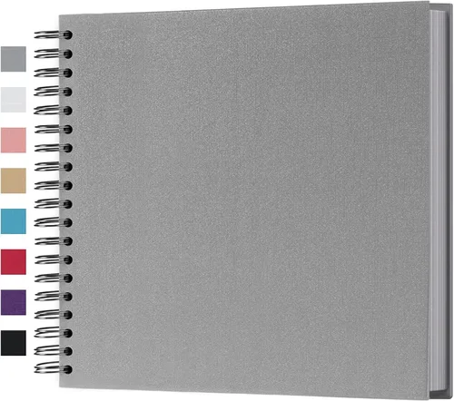 Vista 24 de potricher Álbum de Recortes DIY de 7 x 7 Pulgadas, 40 Páginas, Tapa Dura, Papel Kraft, Álbumes de Fotos para Recortes, Libro de Recuerdos para Bodas