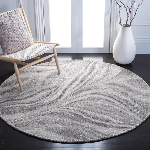 Vista 14 de SAFAVIEH Metro Collection - Alfombra decorativa de 2 x 3 pies, marfil y marrón, hecha a mano, lana abstracta moderna, ideal para zonas de alto