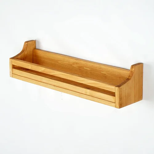 Vista 5 de Svenion Estante de madera para tarros de especias, estante flotante de repisa, estante organizador de gabinete de cocina (cereza)