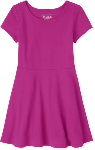 Vista 22 de The Children's Place, Vestido de moda de manga corta para niñas y niñas pequeñas