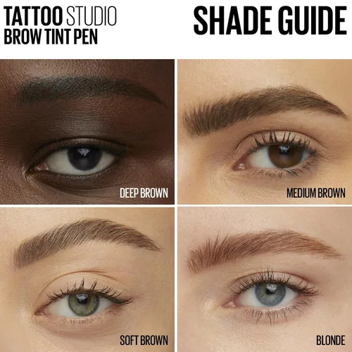 Vista 6 de Maybelline TattooStudio maquillaje de cejas 365 MARRÓN PROFUNDO
