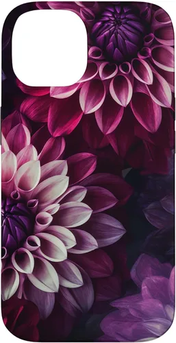 Vista 4 de Dahlia Flower Floral Nature Garden Pink Purple Maroon Design Case for iPhone 17