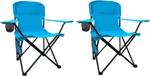Vista 9 de Sillas Plegables de Camping Colapsables Silla de Césped de Alta Resistencia con Bolsa para Refrescos, Bolsillo de Almacenamiento, Silla de Brazos