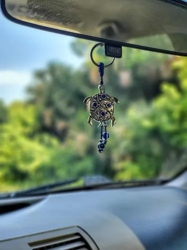Vista 2 de LUCKBOOSTIUM Evil Eye Animal Keychain & Protection, Evil Eye Car Hanging Ornament, Rear View Mirror Accessories, Home Decor