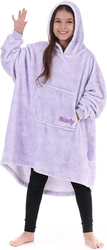 Vista 16 de THE COMFY Dream Jr para niños Manta portátil de forro polar de microfibra ligera con capucha y bolsillo Visto en Shark Tank