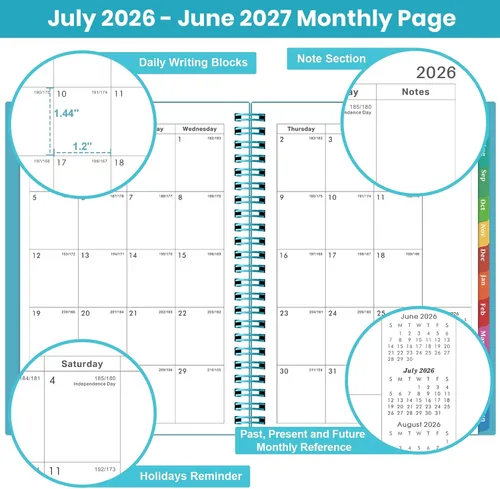 Vista 3 de Planner 2026-2027 - Weekly & Monthly Planner, Academic Planner 2026-2027 J-Green