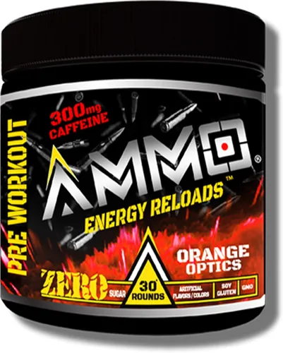 Vista 7 de AMMO ® Energy Reloads™ - Polvo de preentrenamiento, 300 mg de cafeína, cero azúcar, aminos vitales y electrolitos, sin sabores ni