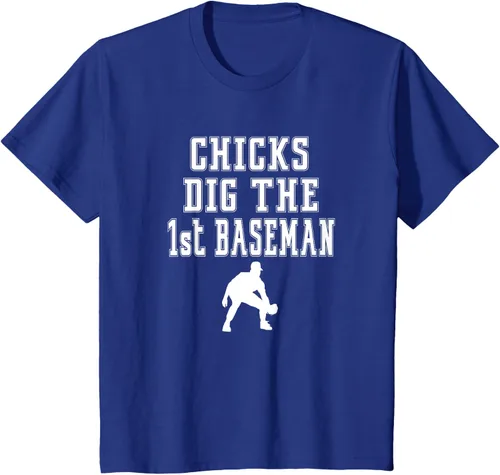 Vista 11 de Chicks Dig First Baseman - Camiseta de primera base Beisbol Player, Negro
