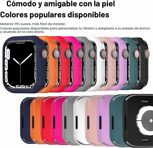 Vista 6 de BOTOMALL - Funda protectora para reloj 38mm 42mm 40mm 44mm (1.5 pulgadas, 1.65 pulgadas, 1.5 pulgadas, 1.73 pulgadas), poliuretano termoplástico