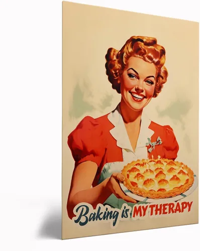 Vista 6 de Impresión retro de cocina – Divertido póster de los años 50, impresión retro de cocina, arte de pared de cocina feliz ama de casa, decoración retro