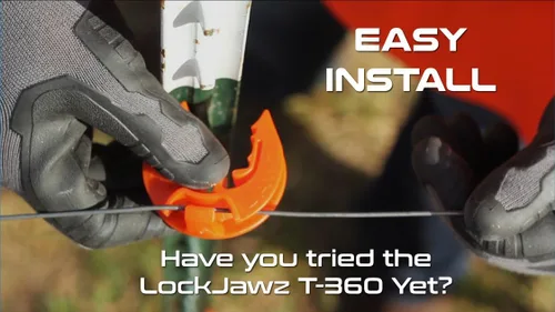 Vista 7 de T-360 Electric Fence T-Post Aislador - Naranja (Cantidad a granel: 100)