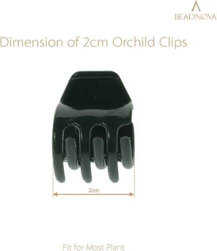Vista 3 de BEADNOVA 100 clips de orquídeas grandes para orquídeas para plantas de flores y vides (0.8 in, 100 unidades)
